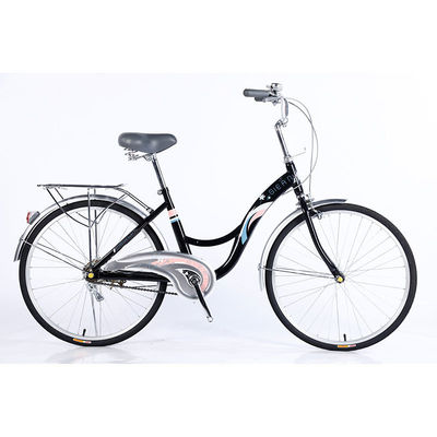 24 Ατσάλινο πλαίσιο Single Speed Ladies Bike Πολεμικό ποδήλατο με μπροστινό και πίσω τροχό δίσκο φρένο