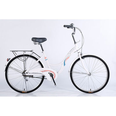 24 Ατσάλινο πλαίσιο Single Speed Ladies Bike Πολεμικό ποδήλατο με μπροστινό και πίσω τροχό δίσκο φρένο