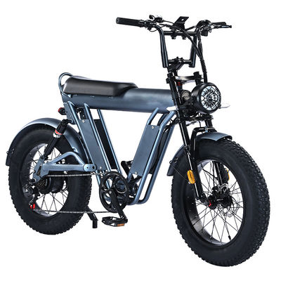 20 ιντσών Fat Tire Ηλεκτρικό ποδήλατο με 48V πλαίσιο από κράμα αλουμινίου και διπλή ανάρτηση